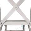 (390) White Dover Cross Back Chair - 2