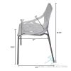 (112) White Parma Birch Stencil Chair - 2