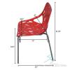 (57) Red Parma Birch Stencil Chair - 2