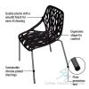 (184) Black Parma Birch Stencil Chair - 3