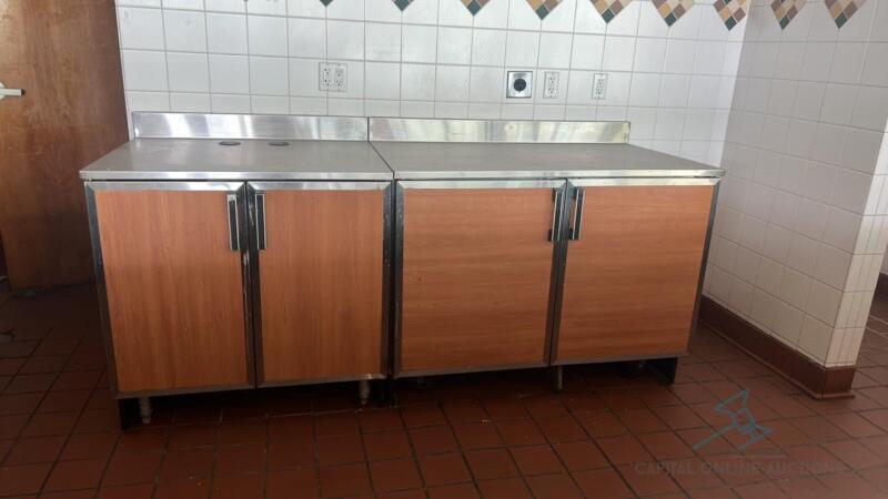 Two Door Worktop Refrigerator and Cabinet