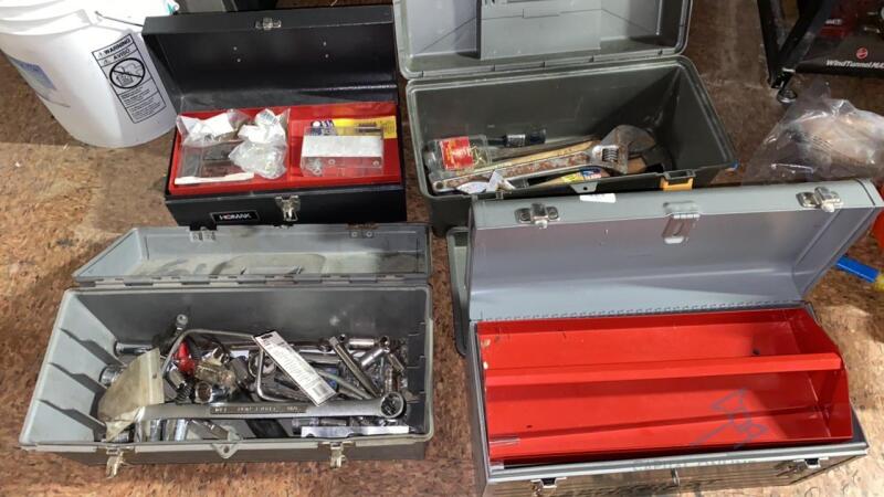 4 Toolboxes with Tools