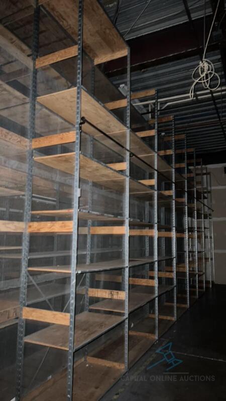 Lot of 60+ shelving units