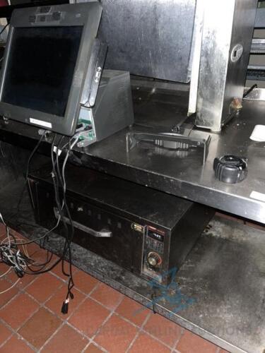 Restaurant shelf, work station, and food warmer