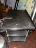 Restaurant metal shelves/countertop, chairs - 3