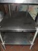 Restaurant metal shelves/countertop, chairs - 4