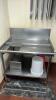 Stainless steel prep table on wheels - 2