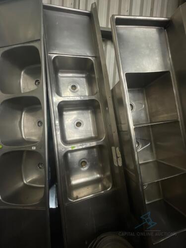 3 compartment stainless steel sink