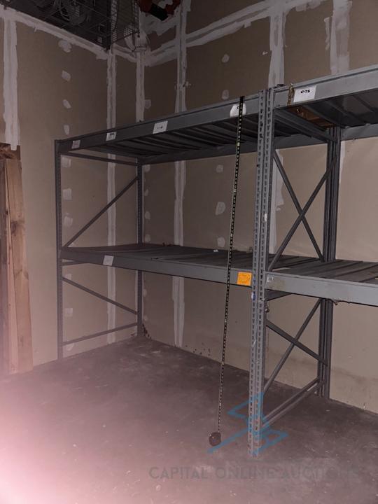 2 metal pallet rack bays