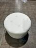 (9) White Big Swivel Ottoman - 2