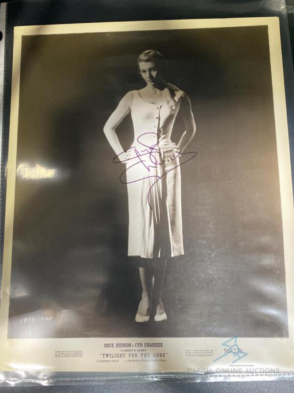 Cyd Charisse signed Twilight For The Gods promo photo