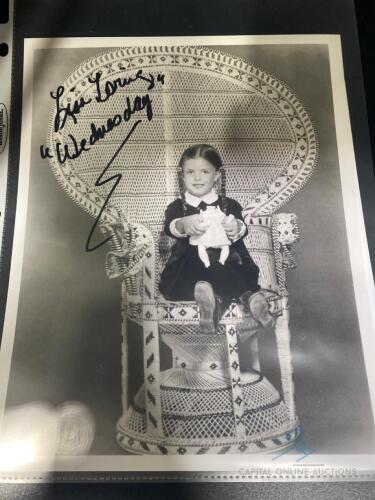 Wednesday Addams signed photo. GFA Authenticated