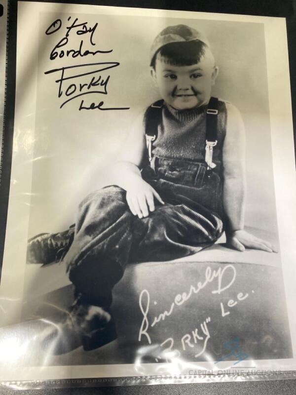 Our Gang signed Gordon "Porky" Lee photo