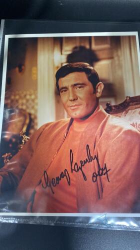 James Bond George Lazenby signed movie photo