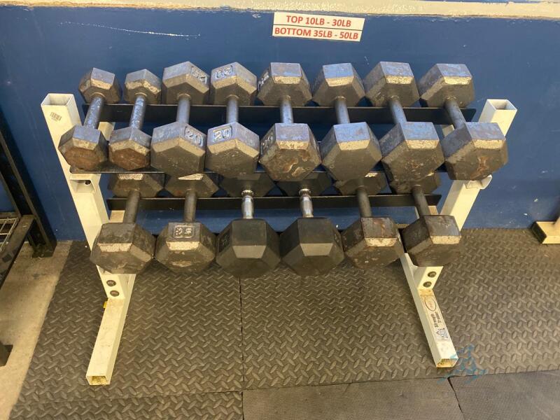 Weight Rack with Dumbbells