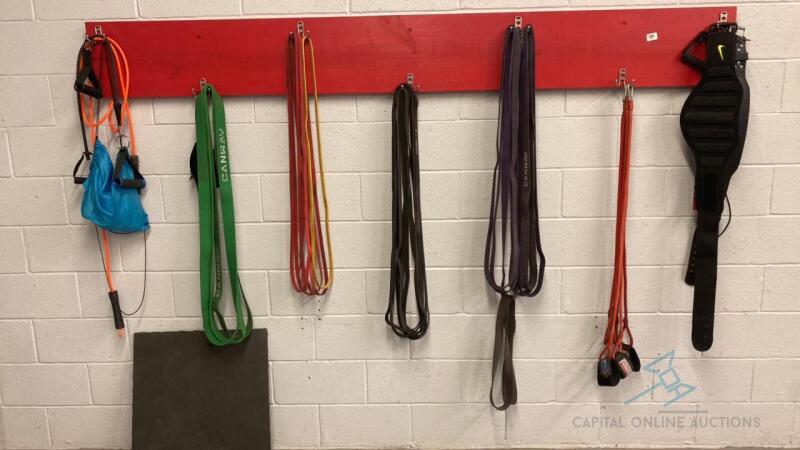 Hook Board with Exercise Bands