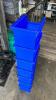 (7) Blue Plastic Bins - 4