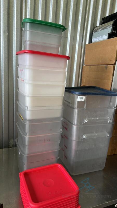 (13) Assorted Food Safe Bins with Lids