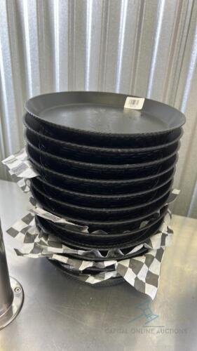 (24) Black Plastic Baskets