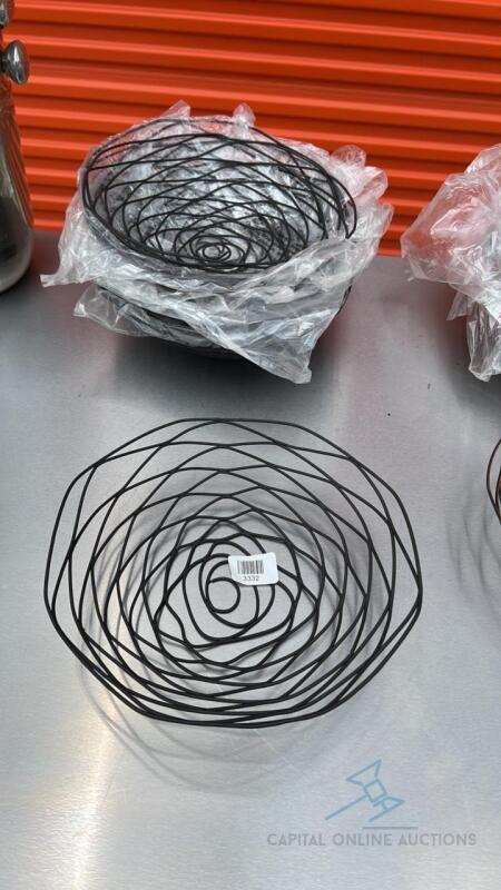 (21) Black and Bronze 10” Wire Baskets