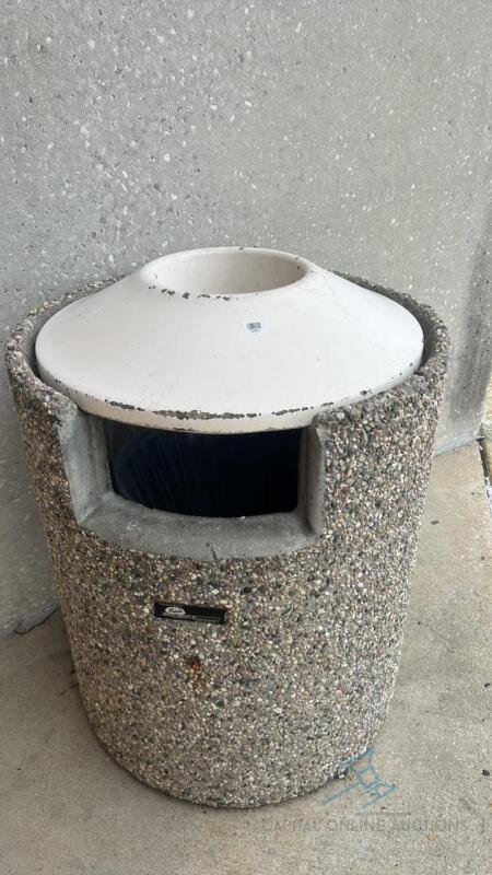 Stone trash can, very heavy