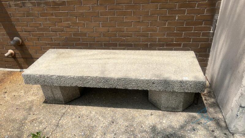 Heavy duty stone concrete bench