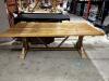 (10) Natural Wood Rectangular Dining Table