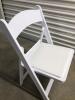 (50) Brand New White Resin Folding Chairs