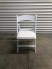 (50) Brand New White Resin Folding Chairs - 2