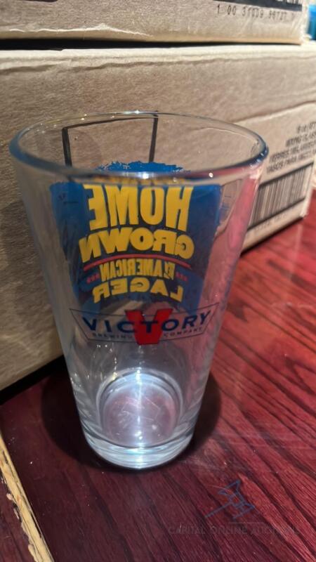 Lot of 39 Victory Brewing Company 16 oz glasses