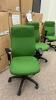 3 Green Executive Adjustable Office Chairs