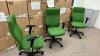 3 Green Executive Adjustable Office Chairs - 4