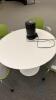 42” White circular table - 2