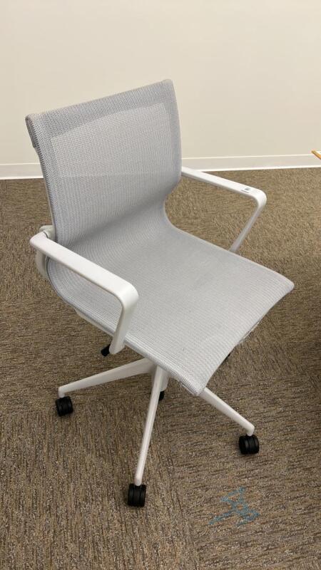 8 Grey Mesh Office Chairs