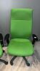 6 green adjustable office chairs - 3