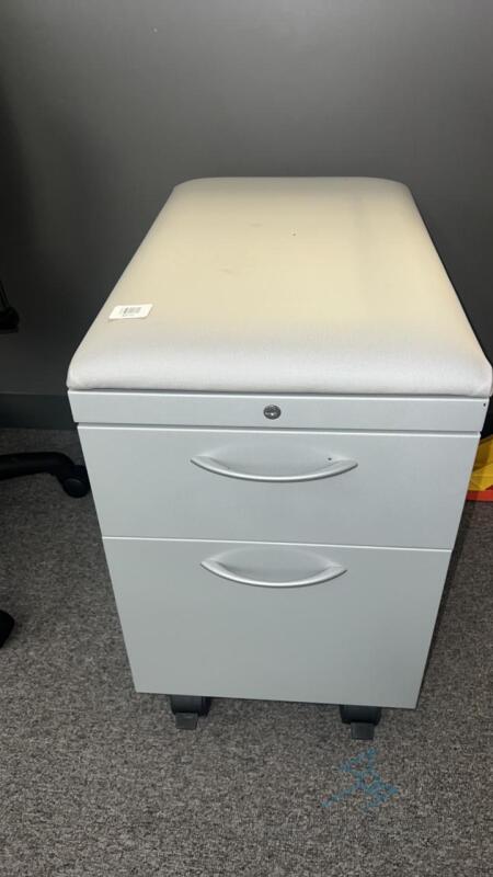 Pedestal filing cabinet on wheels