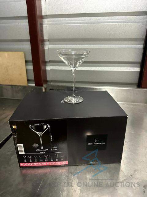 (3) Martini Glasses