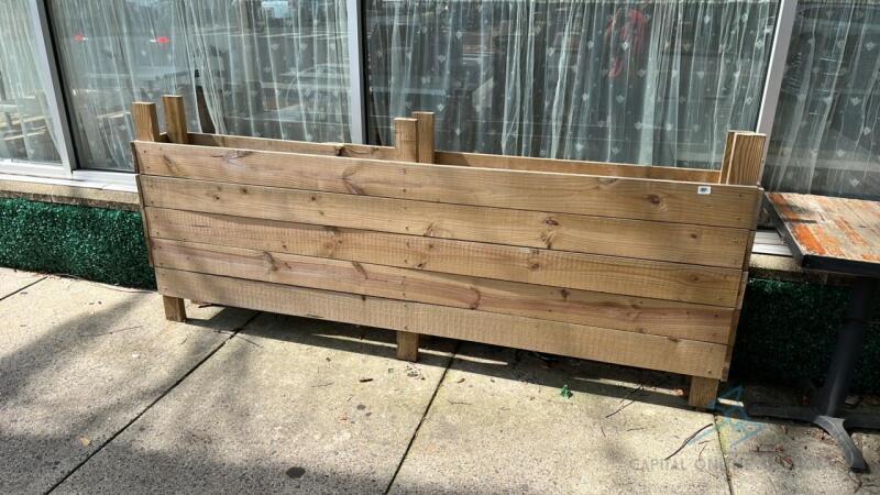 (3) Custom Wood planters