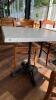 31”x31” Dining Table with ornate cast iron base - 2