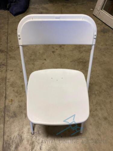 (150) White Metal Folding Chair