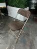 (142) Brown Folding Chair - 2