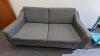 Grey fabric loveseat (TO5)