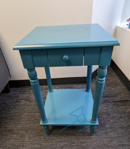 Teal accent table (TO7)