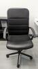 (2) Leather and fabric task chair (KZ2)