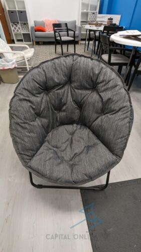 Dark grey foldable chair (KZ10)