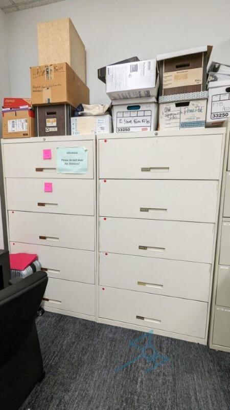 (2) Medium cream metal file cabinets (RR3)