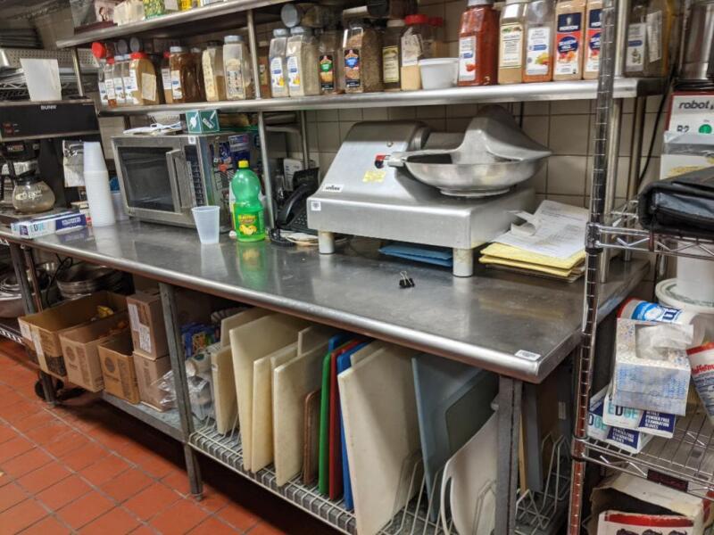 Stainless Steel Table w Over shelf