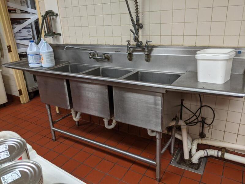 Stainless Steel Large Triple Sink