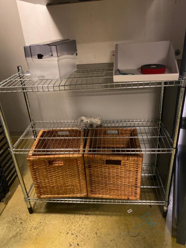 Wire Shelving Unit with Baskets