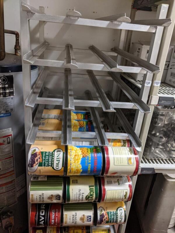 Canned goods speed rack